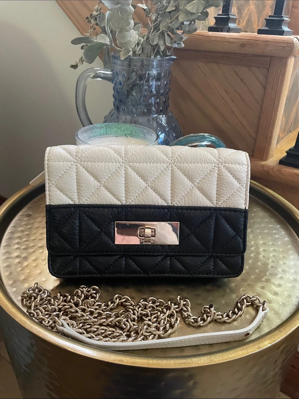 Kate Spade Quilted Sedgewick Avalon Crossbody Convertible Bag Clutch Cream